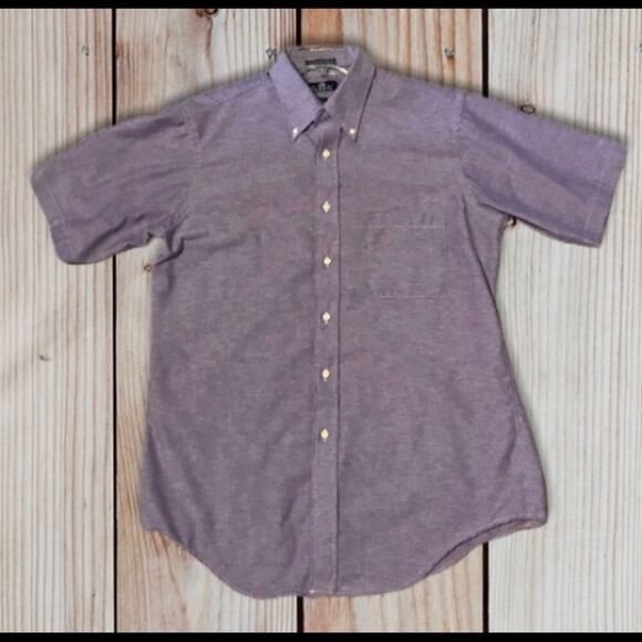 MENS Surrey Size 16 Short Sleeve Purple Shirt - Picture 1 of 4